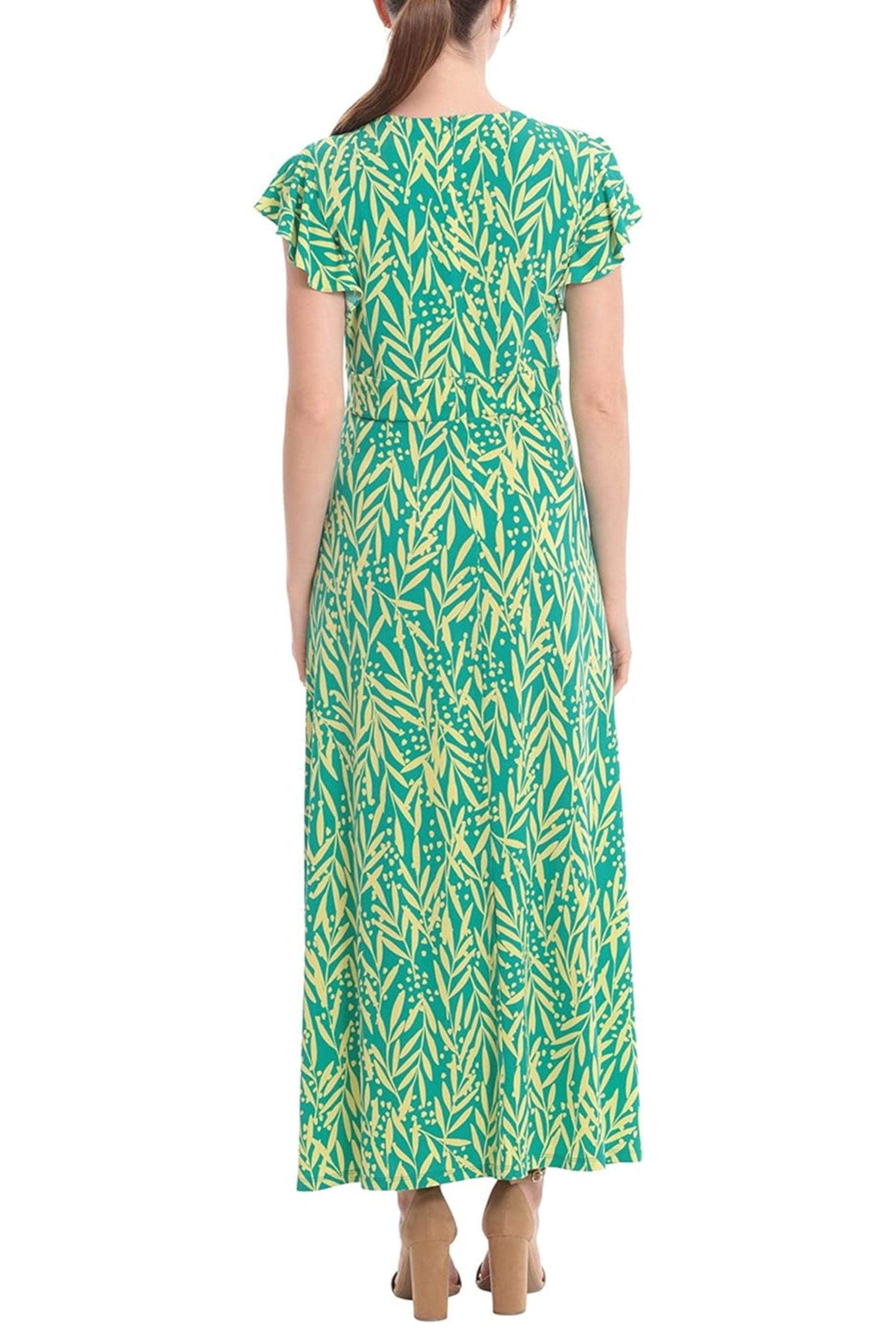 London Times T6813M - Flutter Sleeve Floral Dress Special Occasion Dresses