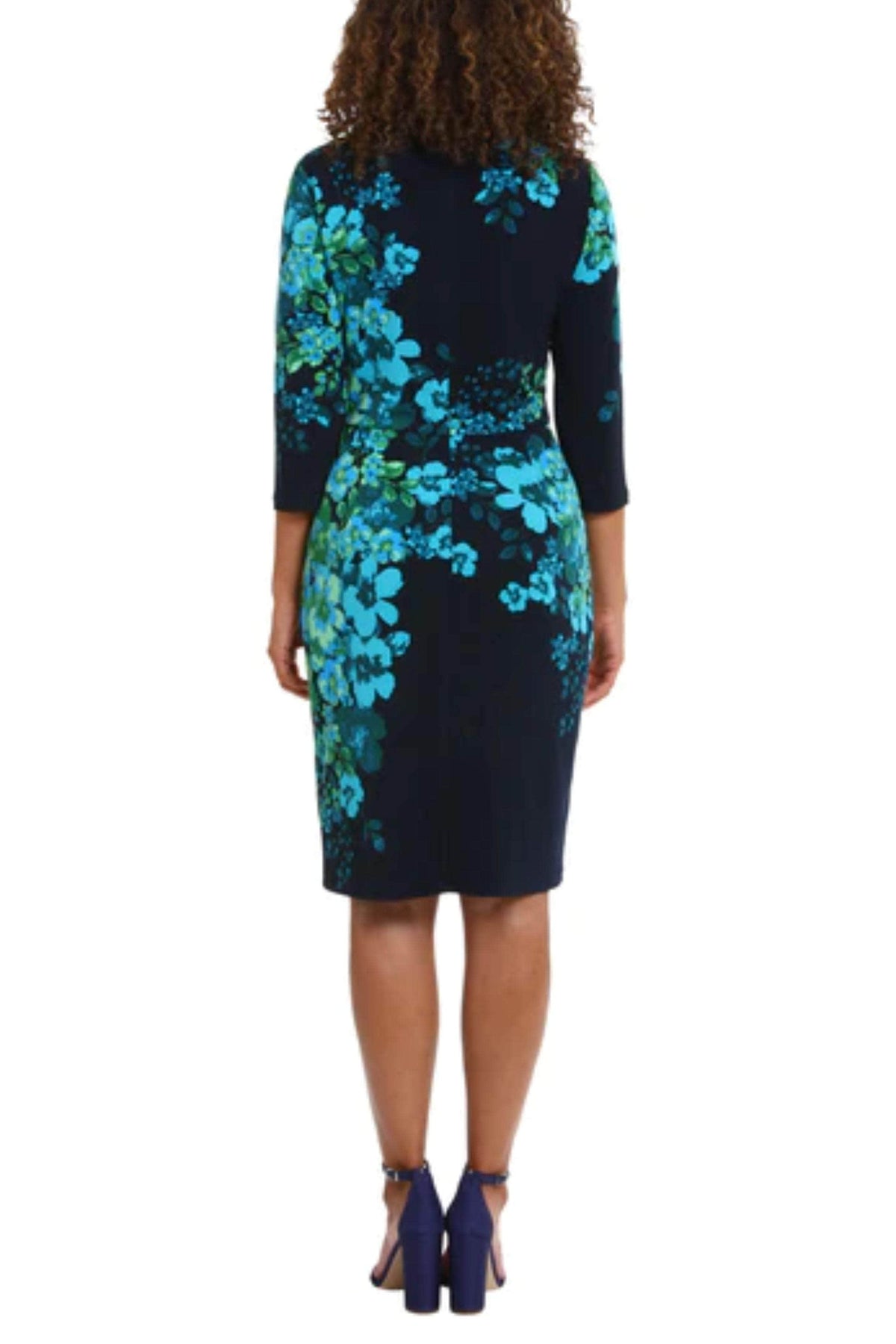 London Times T7062M - Floral Print Sheath Dress Special Occasion Dresses