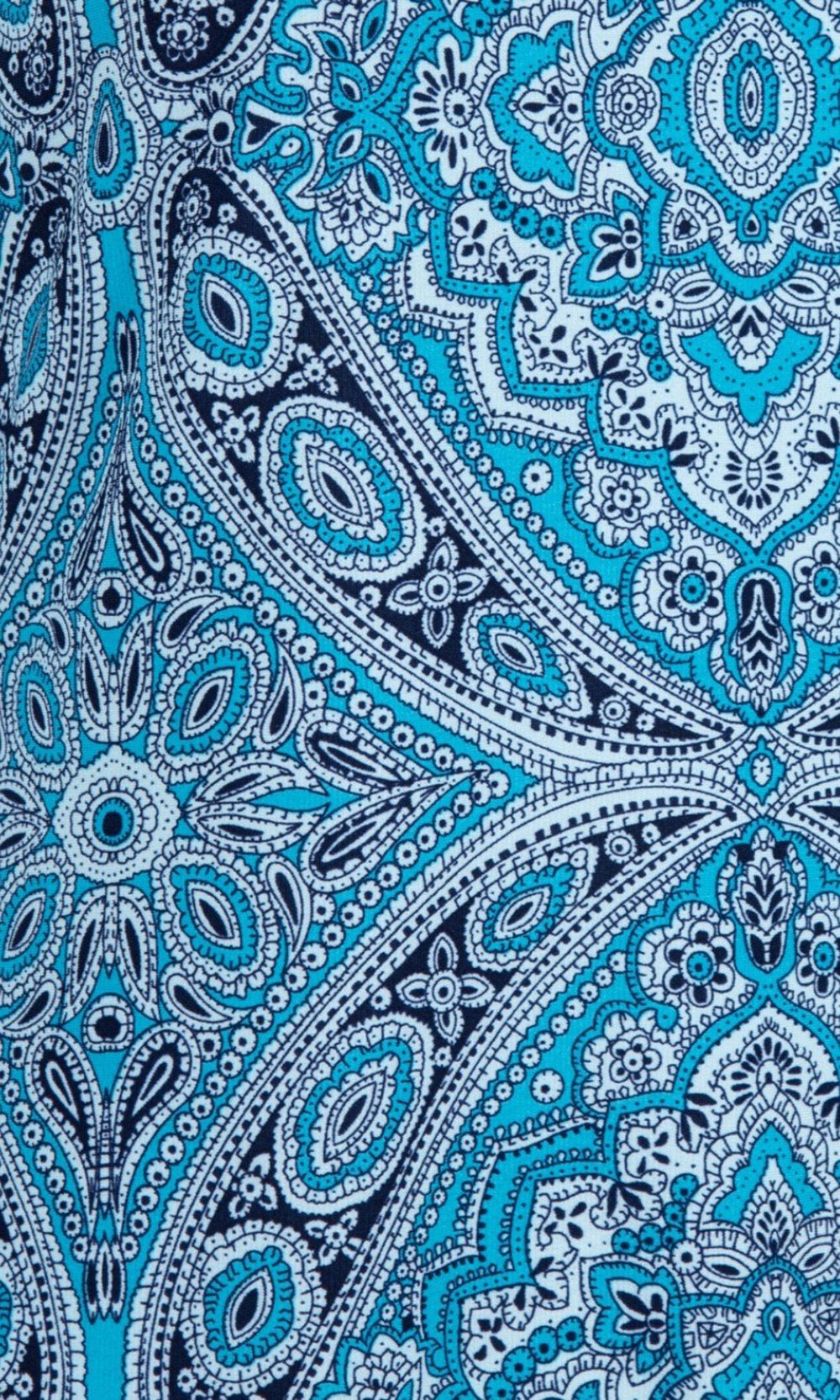London Times - T1720M Geo Print Quarter Sleeve Shift Dress In Blue