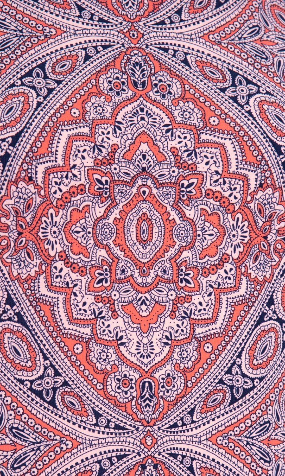 London Times - T1720M Geo Print Quarter Sleeve Shift Dress In Pink and Blue