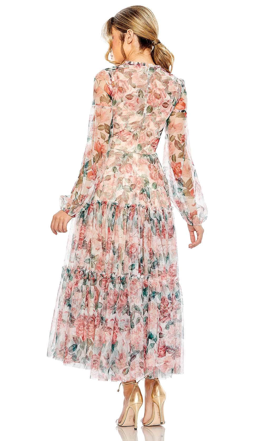 Mac Duggal 11405 - Floral High Neck Cocktail Dress Special Occasion Dress