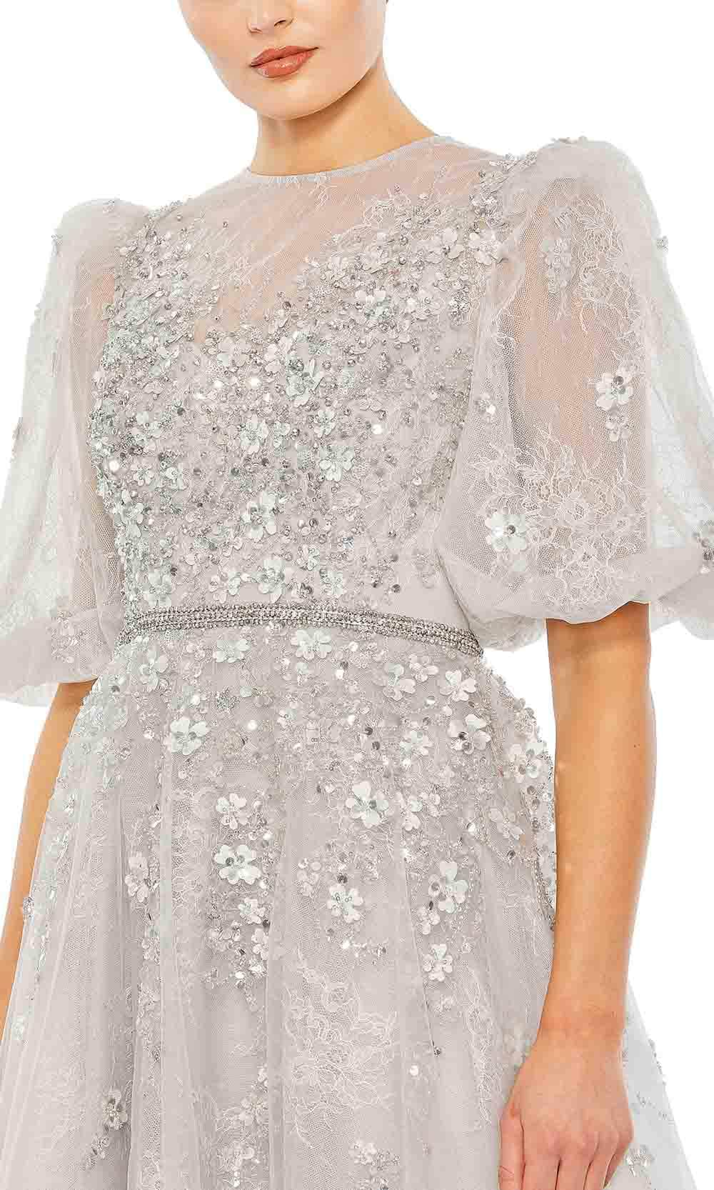 Mac Duggal 20445 - Puff Sleeve Lace Evening Gown Special Occasion Dress