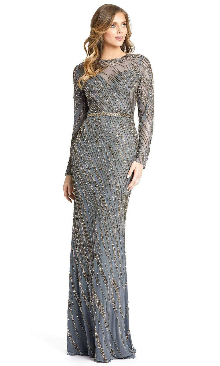 Mac Duggal - Embellished Dress 5240 In Gray