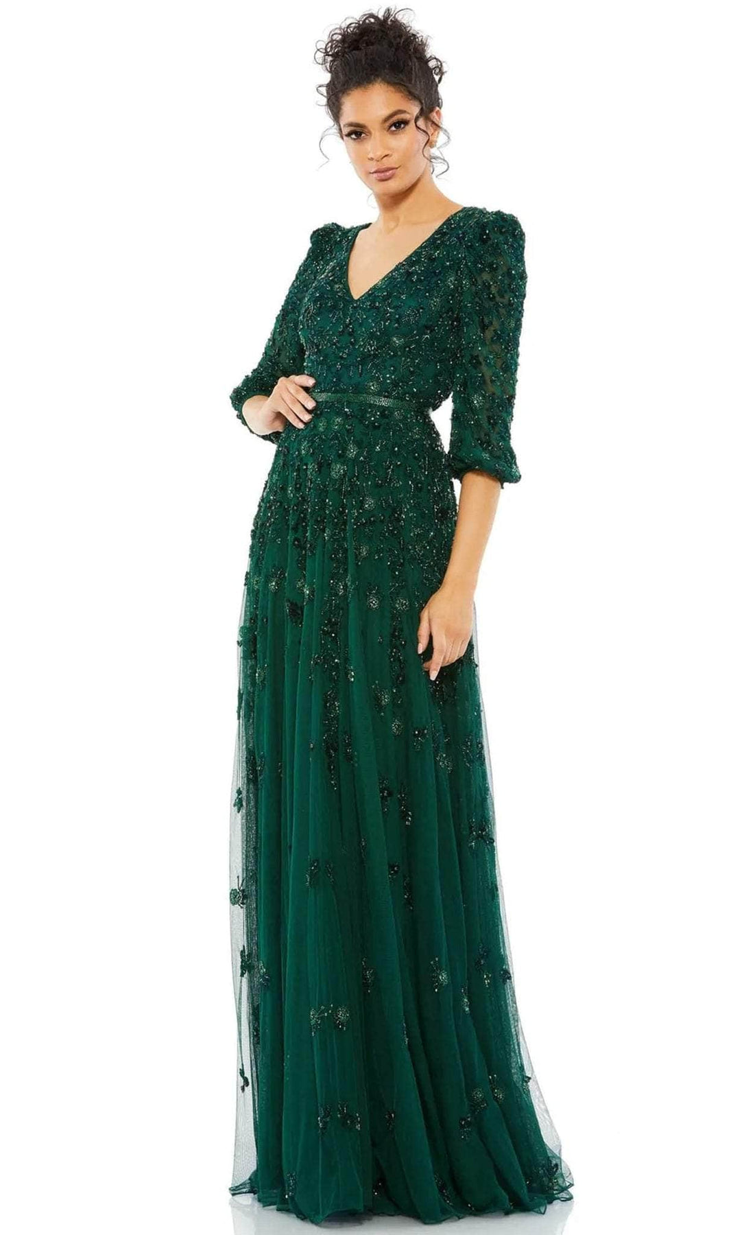 Mac Duggal 5497 - 3D Florals Long Dress