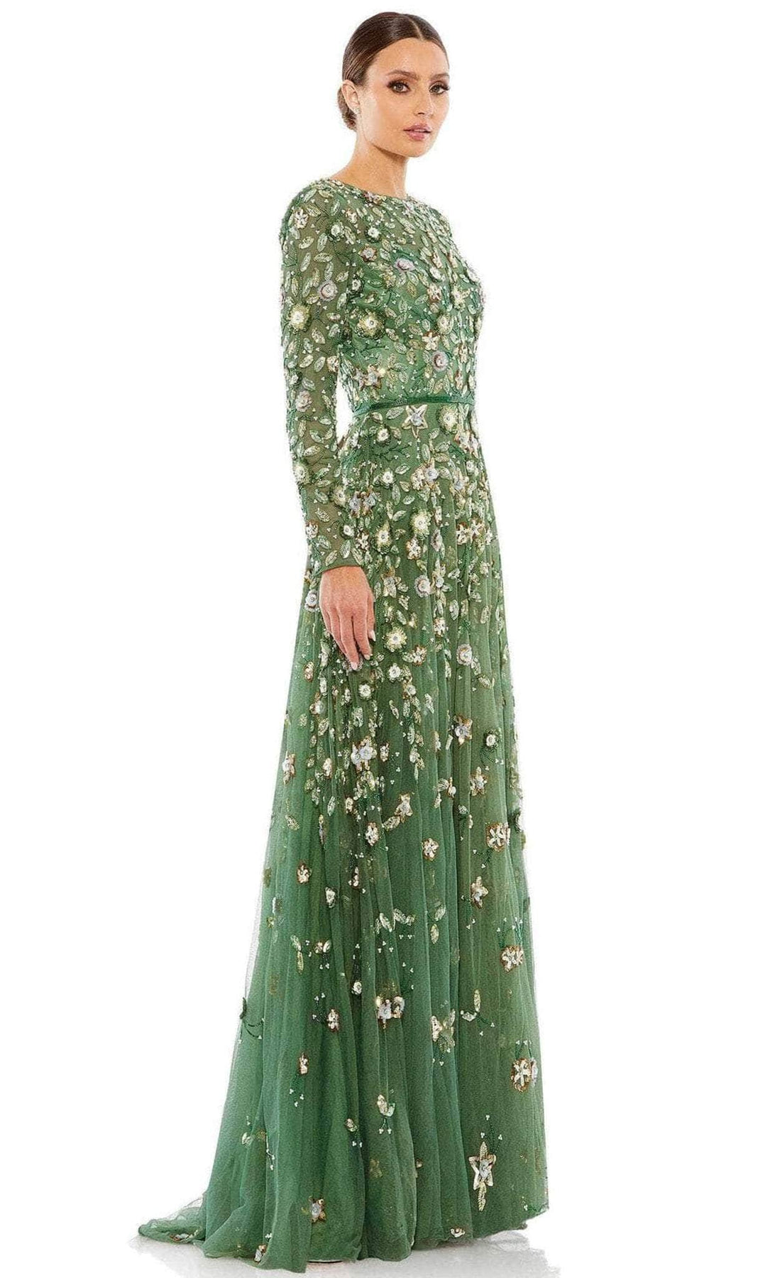 Mac Duggal 5533 - Floral Sequin A-Line Evening Dress Winter Formals and Balls