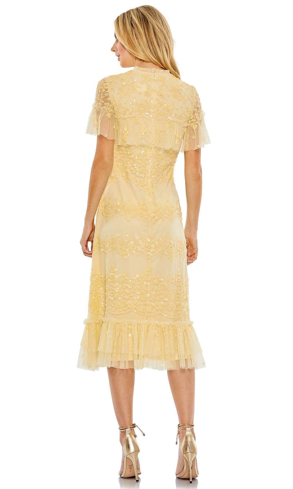 Mac Duggal 9193 - Ruffled Tea Length Prom Dress Special Occasion Dress