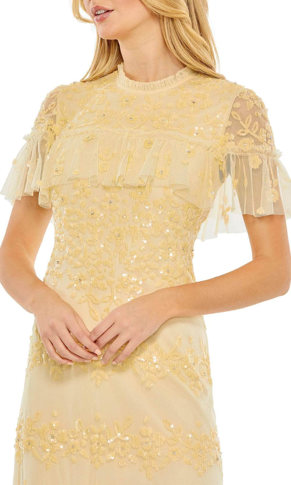 Mac Duggal 9193 - Ruffled Tea Length Prom Dress Special Occasion Dress