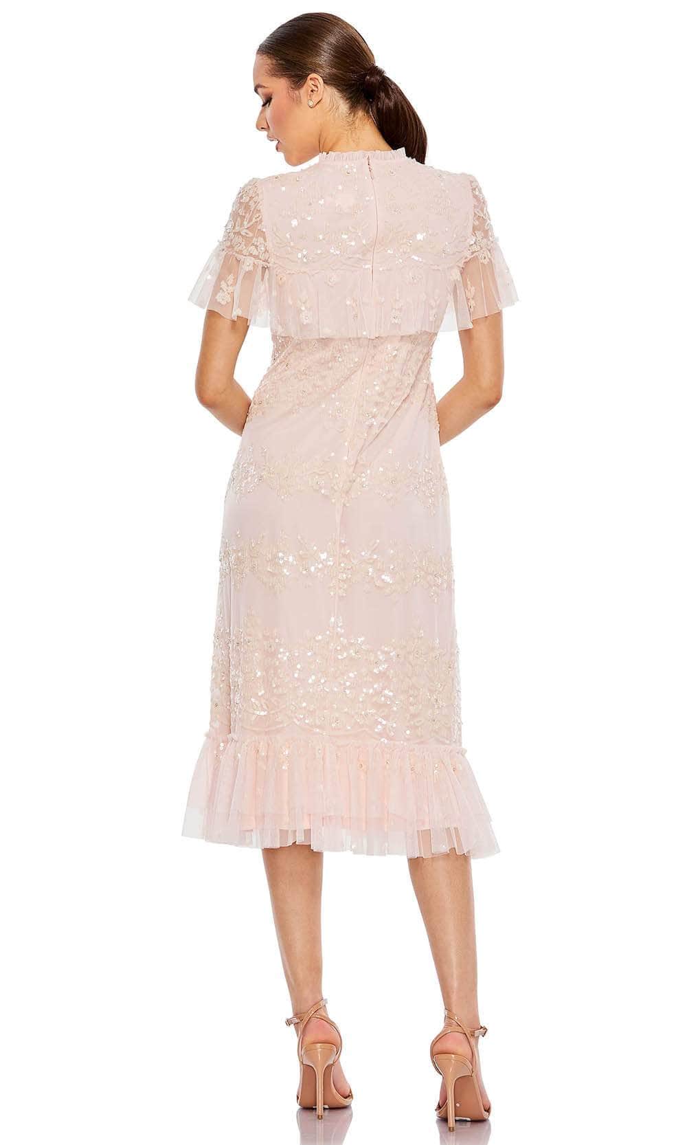 Mac Duggal 9193 - Ruffled Tea Length Prom Dress Special Occasion Dress