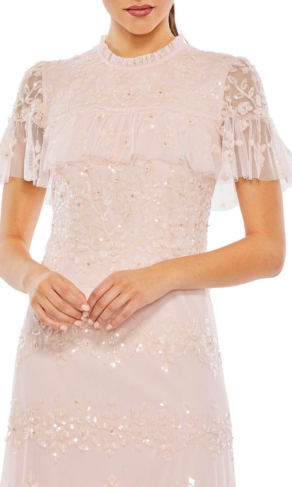 Mac Duggal 9193 - Ruffled Tea Length Prom Dress Special Occasion Dress