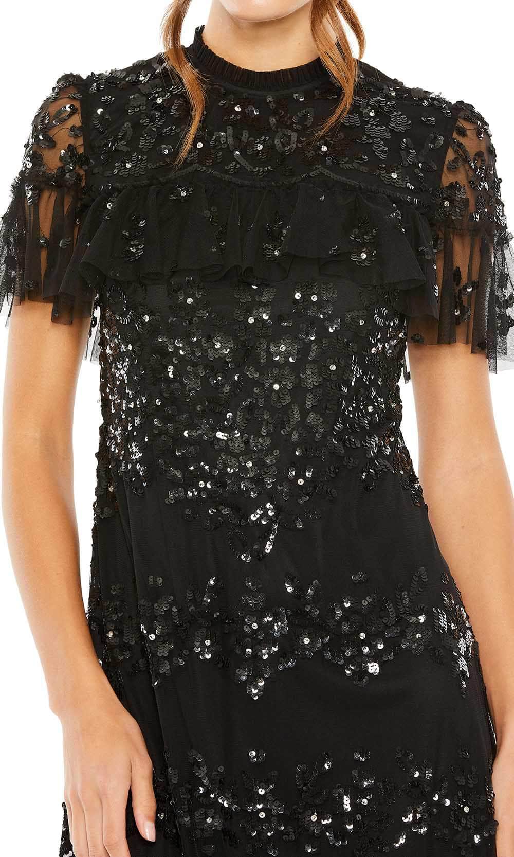 Mac Duggal 9193 - Ruffled Tea Length Prom Dress Special Occasion Dress