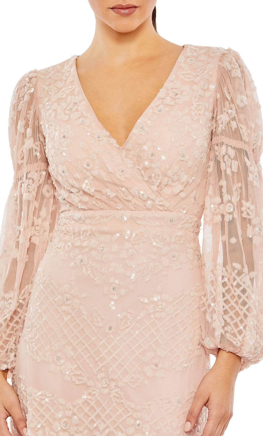 Mac Duggal 9197 - Modest Long A-line Gown Special Occasion Dress