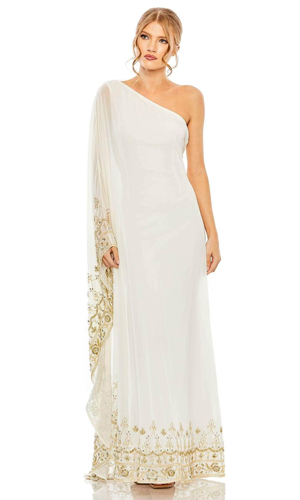 Mac Duggal 9251 - Asymmetric Chiffon Sheath Dress Prom Dresses