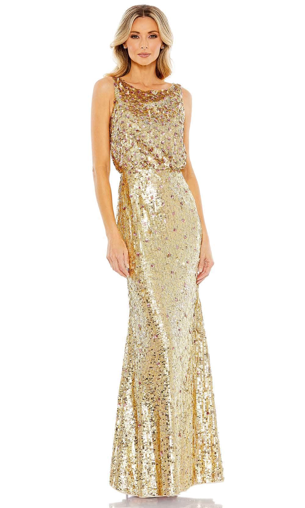 Mac Duggal 93645 - Long Sequin Sheath Dress - Sequin Embellished, Sleeveless, Hidden Back Zipper ADASA Mac Duggal 93645 - Long Sequin Sheath Dress - Sequin Embellished, Sleeveless, Hidden Back Zipper ADASA