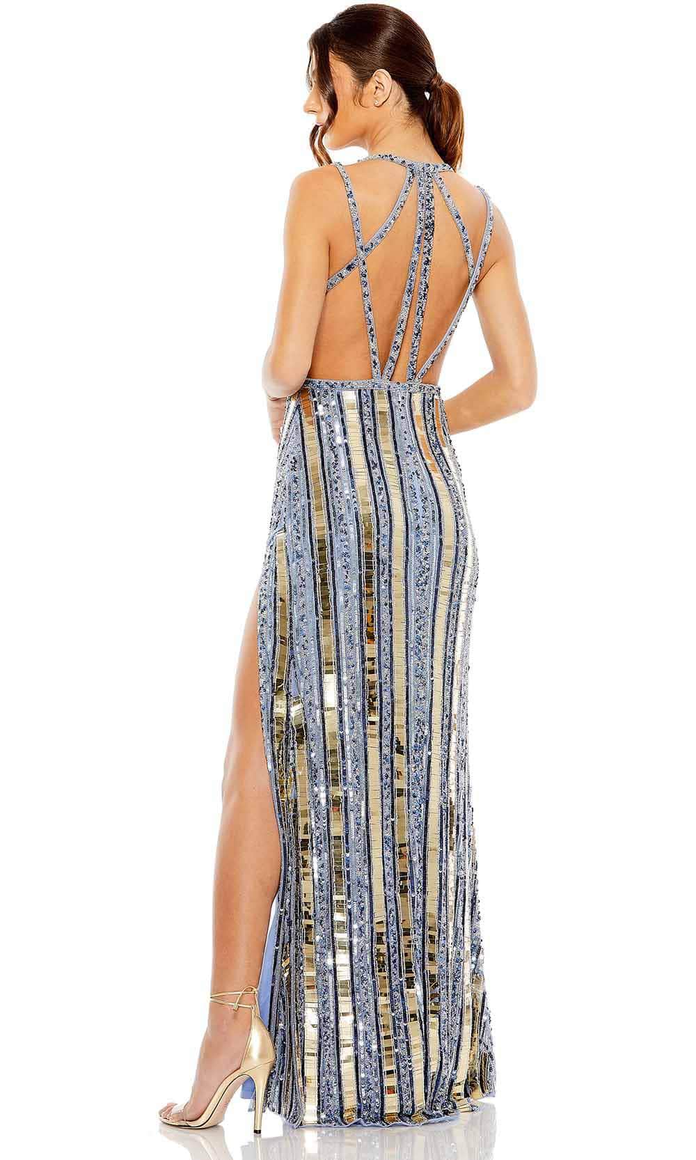 Mac Duggal 93981 - Strappy Back Linear Sequin Prom Gown Evening Dresses