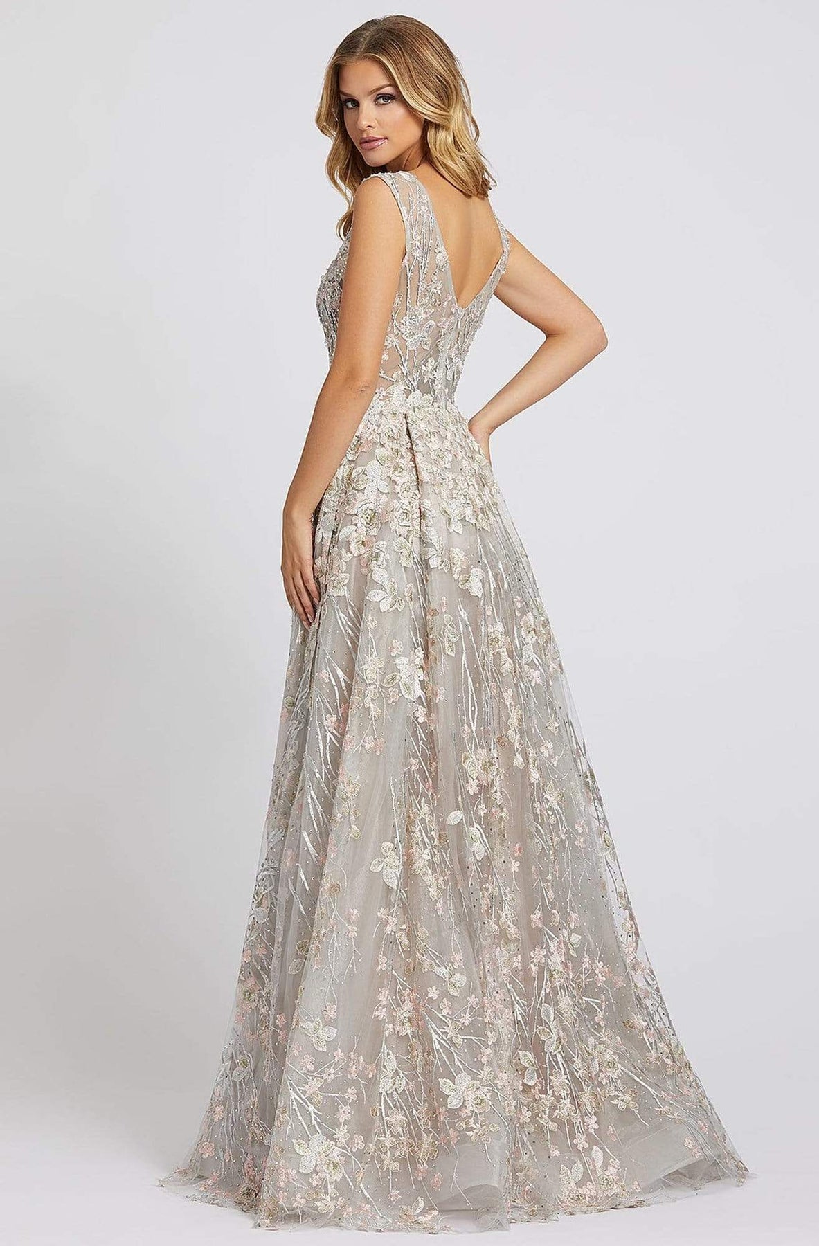 Mac Duggal Evening - 20131D Floral Embroidered A-Line Evening Dress Evening Dresses