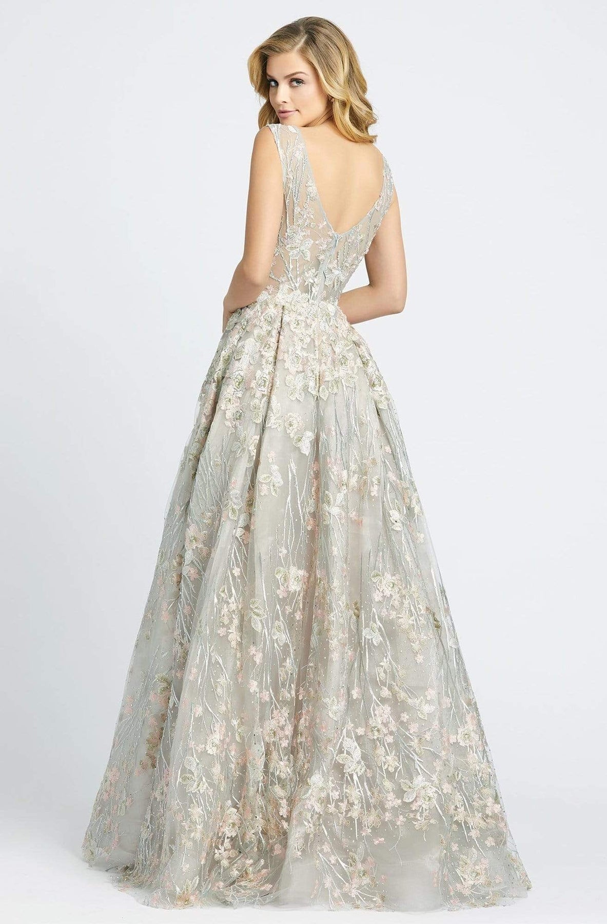 Mac Duggal Evening - 20131D Floral Embroidered A-Line Evening Dress Evening Dresses