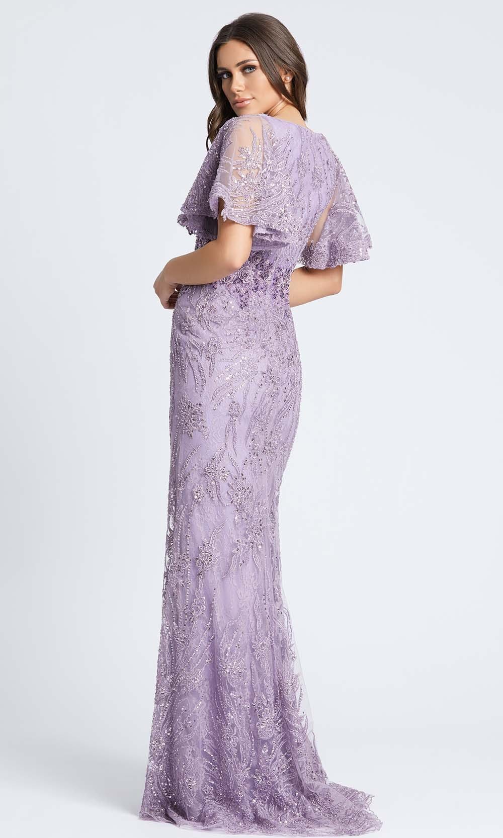 Mac Duggal Evening - 67493D V-Neck Bell Sleeve Embroidered Gown Evening Dresses