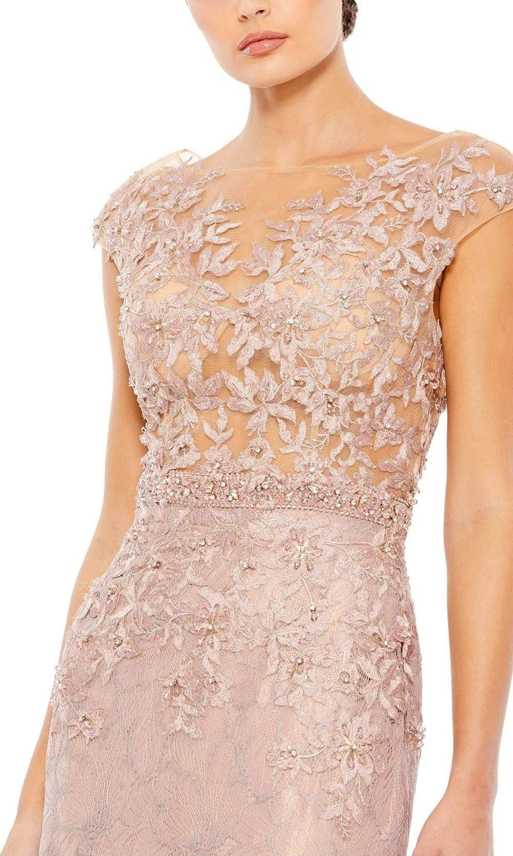 Mac Duggal Evening - 79368D Floral Lace Illusion Trumpet Gown Evening Dresses