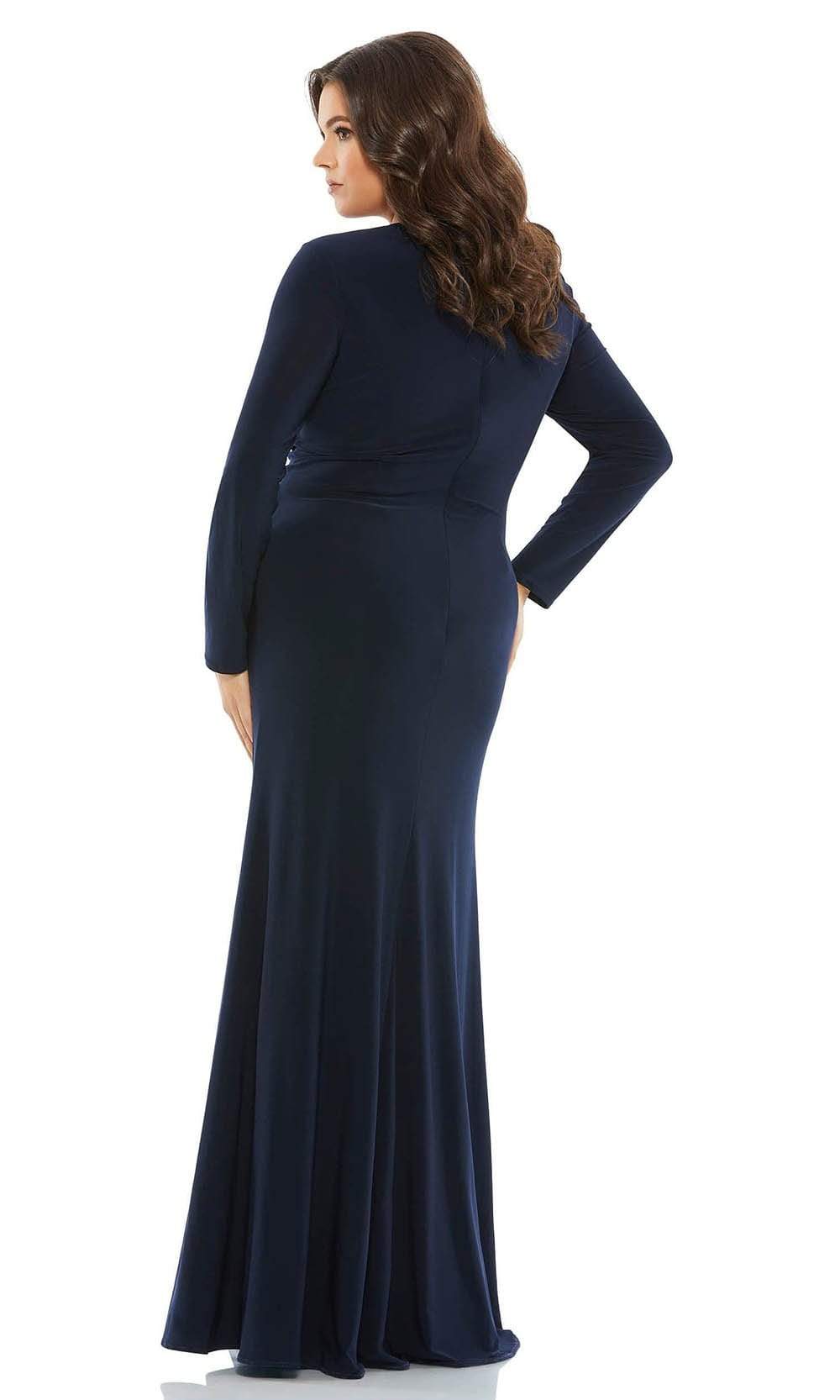 Mac Duggal Fabulouss - 49504F Long Sleeve Minimalist Sheath Dress Evening Dresses