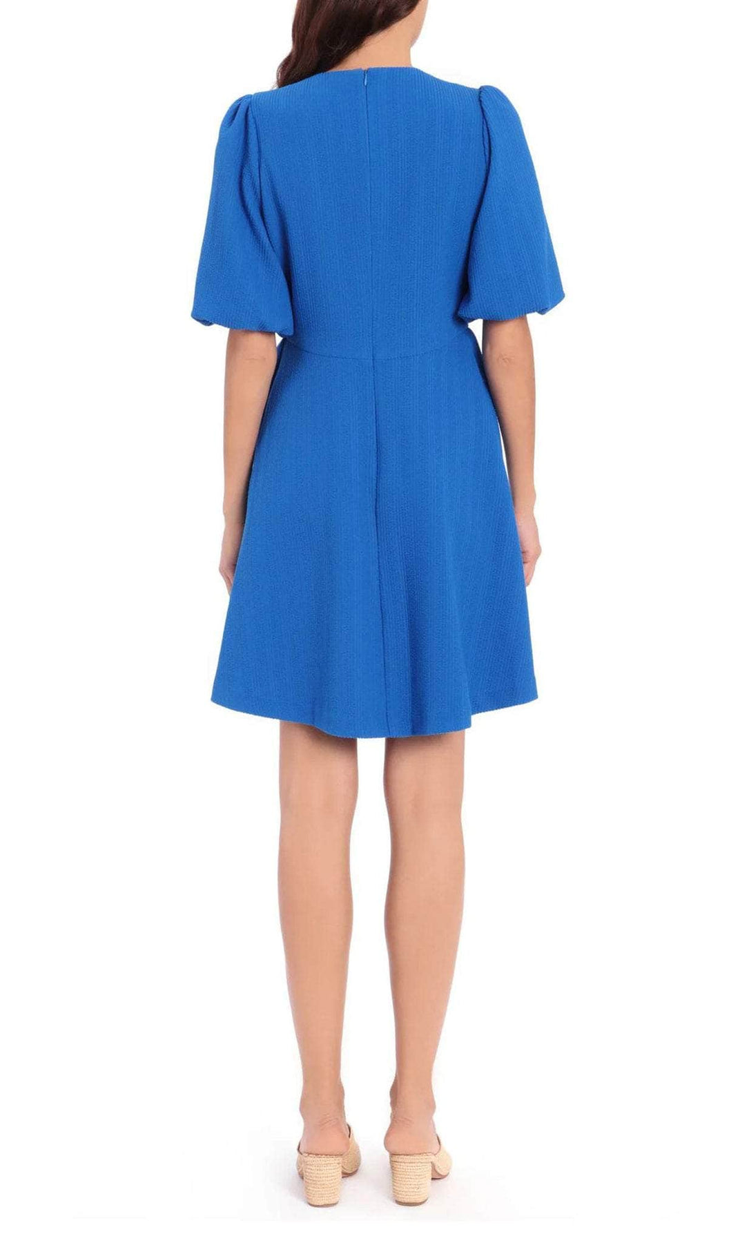 Maggy London G4879M - Short Puff Sleeve A-Line Dress Party Dresses