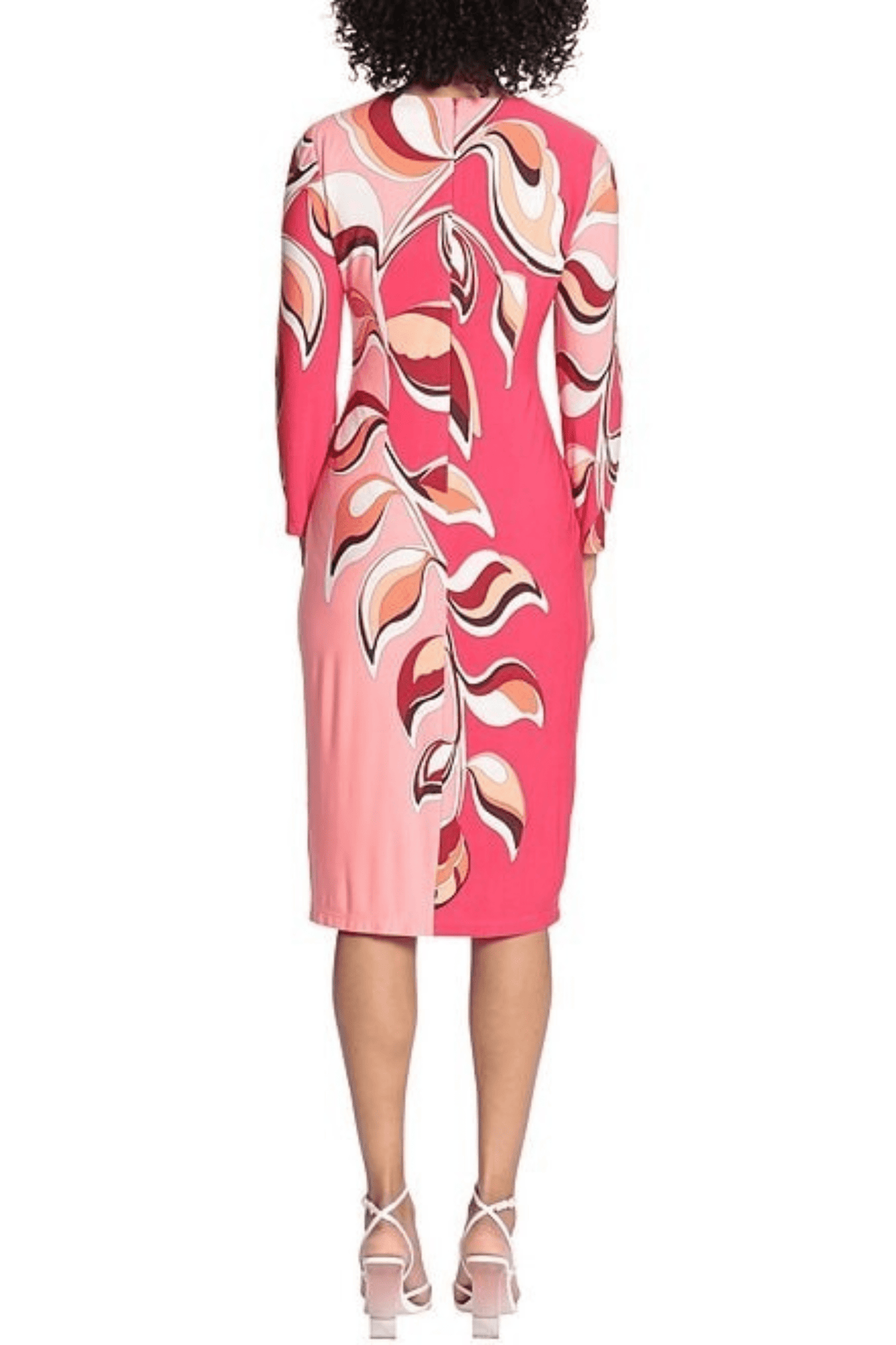Maggy London G5296M - Printed Midi Long Sleeve Dress Special Occasion Dress