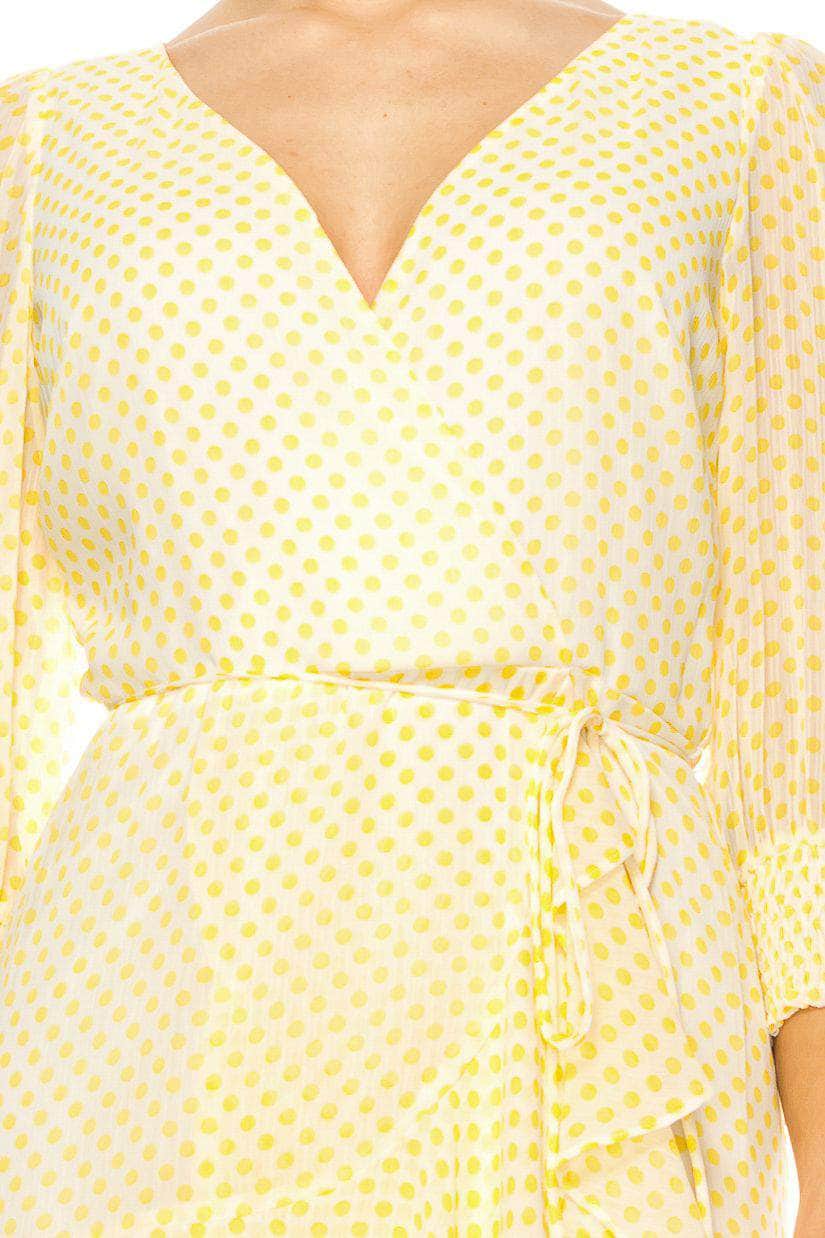 Maison Tara 58659MA - Polka V-Neck Casual Dress Special Occasion Dresses