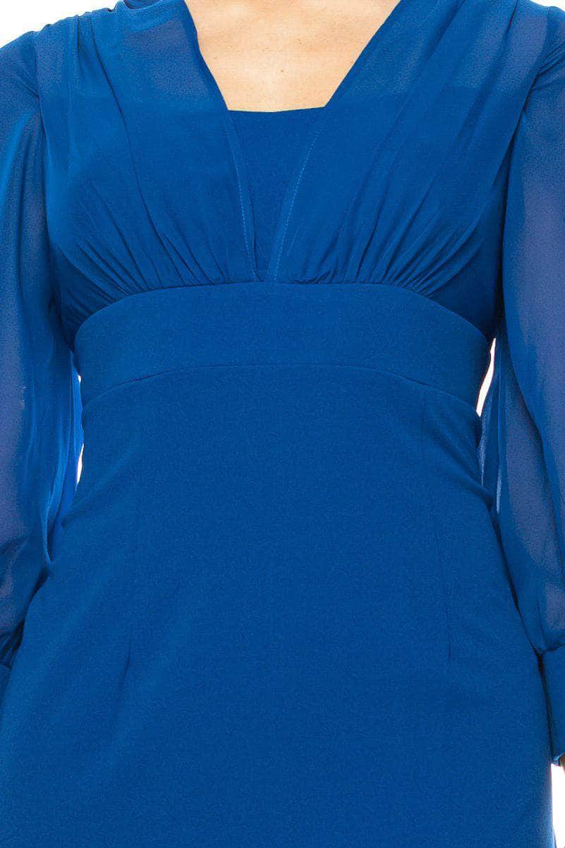 Maison Tara 95782M - Puff Sleeves Empire Formal Dress Special Occasion Dresses