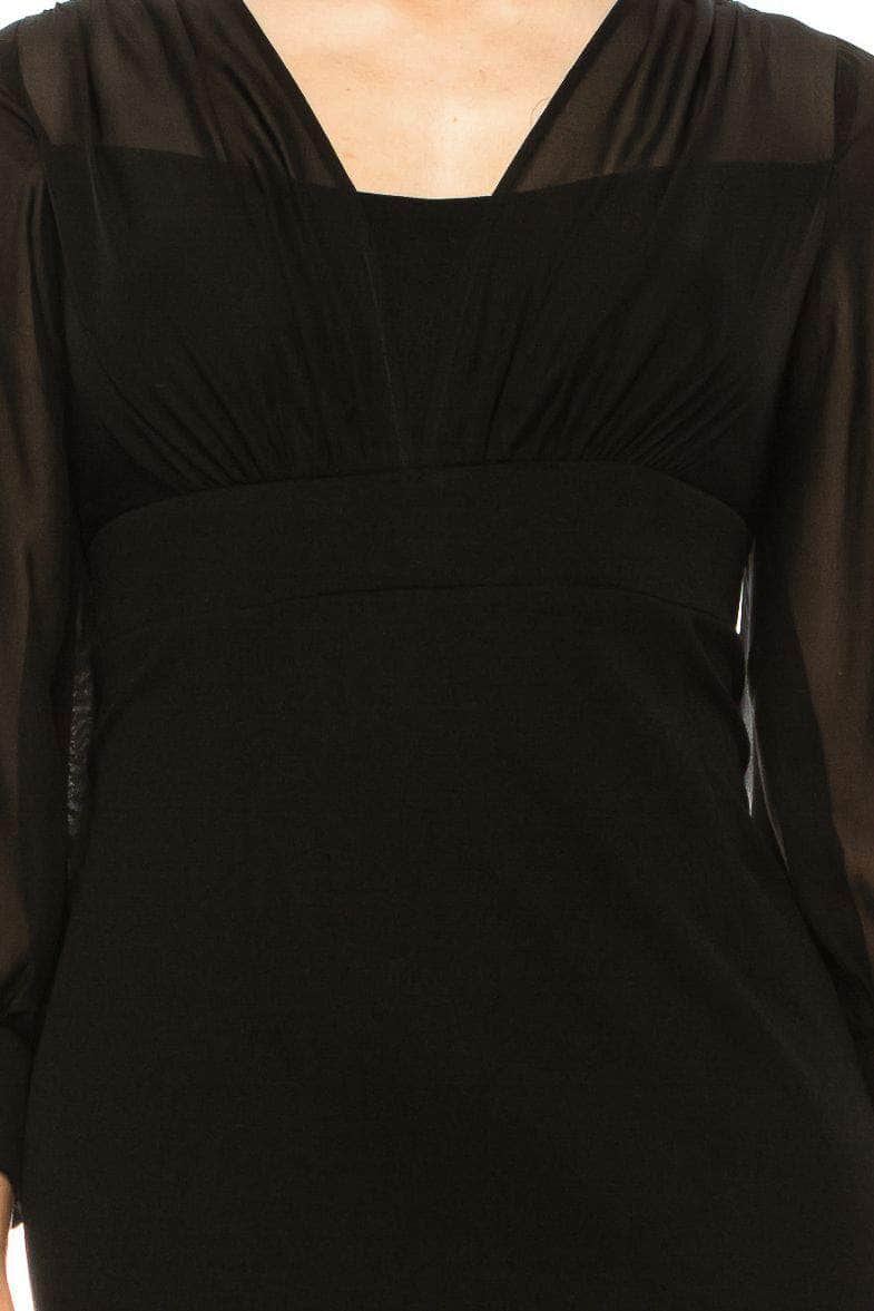 Maison Tara 95782M - Puff Sleeves Empire Formal Dress Special Occasion Dresses
