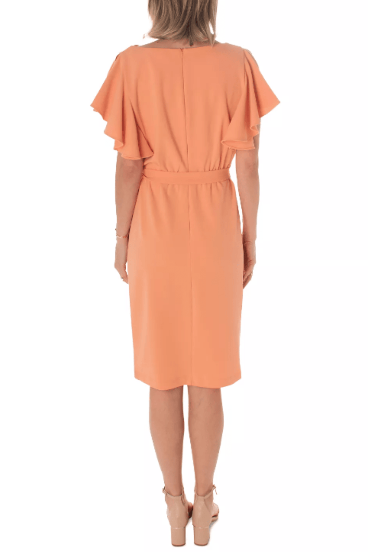 Maison Tara 95783M - Knee Length Flutter Sleeve Dress Special Occasion Dresses