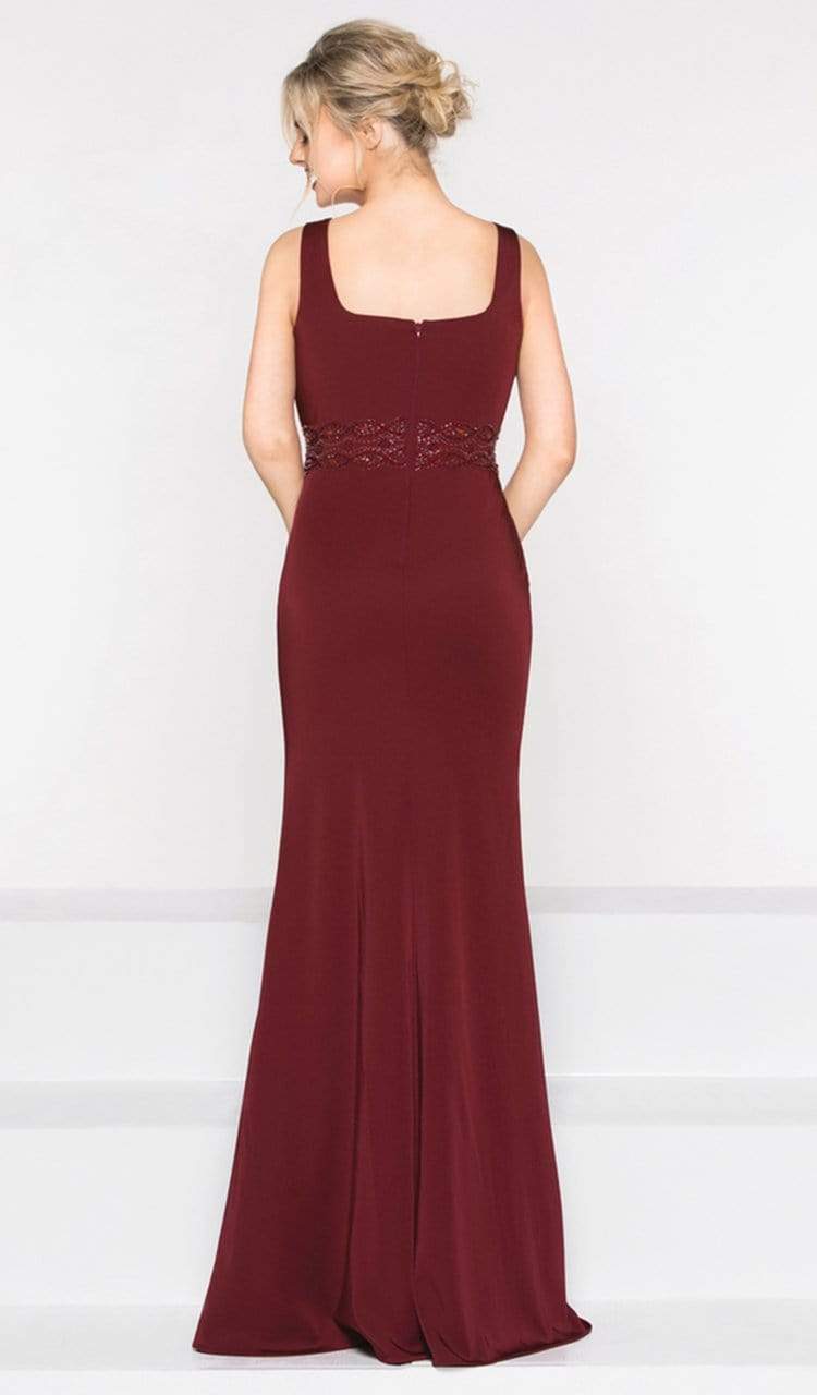 Marsoni by Colors - M232 Jeweled Cape Long Faille Gown Special Occasion Dress