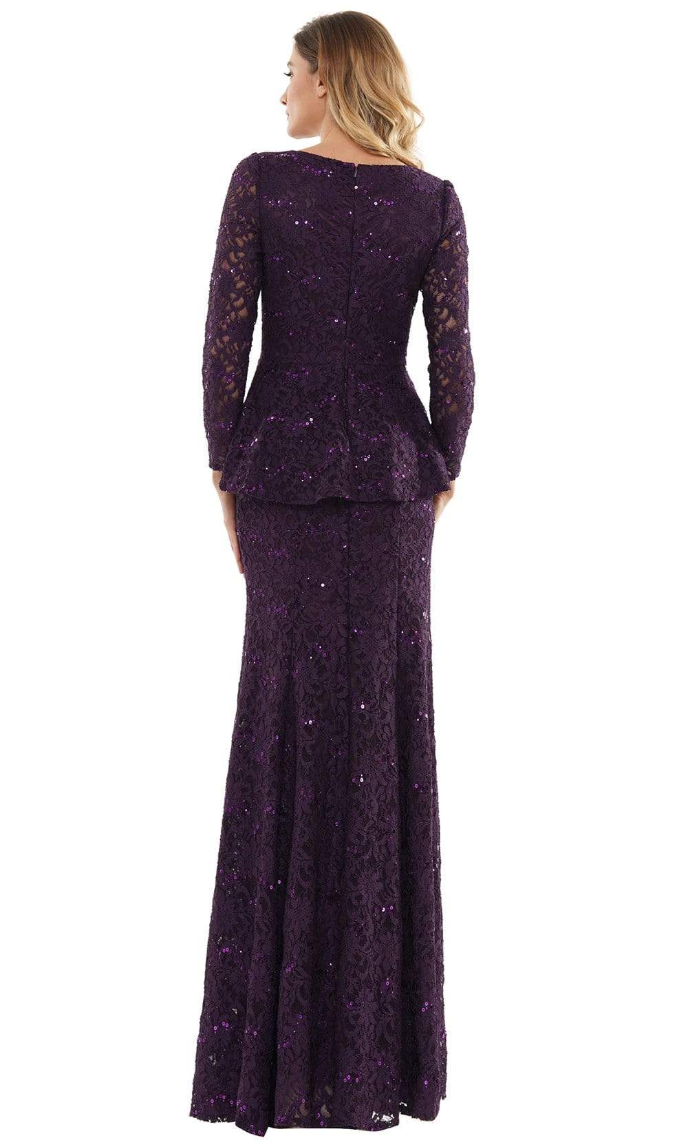 Marsoni by Colors - M306 V-Neck Trumpet Evening Dress Mother of the Bride Dresses