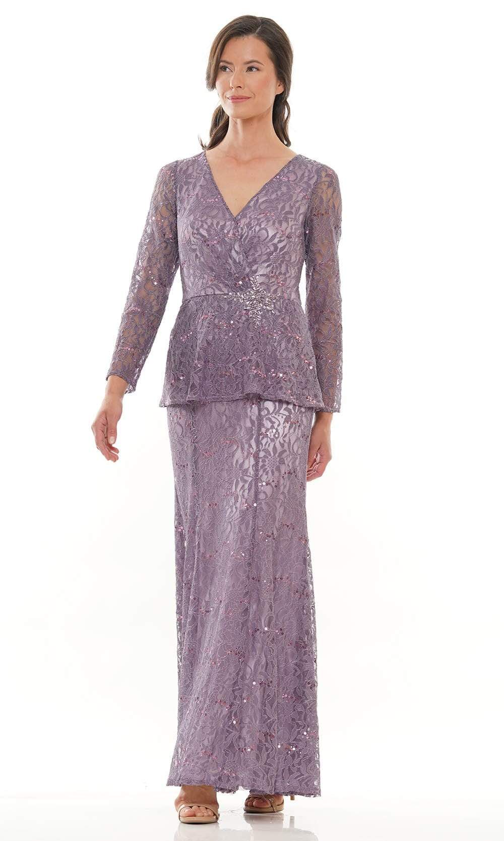 Marsoni by Colors - M306 V-Neck Trumpet Evening Dress Mother of the Bride Dresses