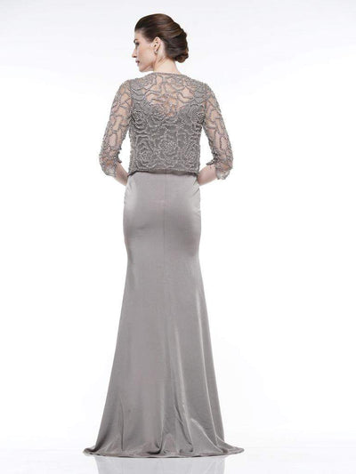 Marsoni By Colors - MV1001 Jeweled Bolero Faille Trumpet Gown Mother of the Bride Dresses