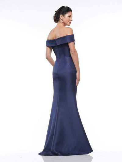 Marsoni By Colors - MV1003 Off Shoulder Jewel Accented Mermaid Gown Mother of the Bride Dresses