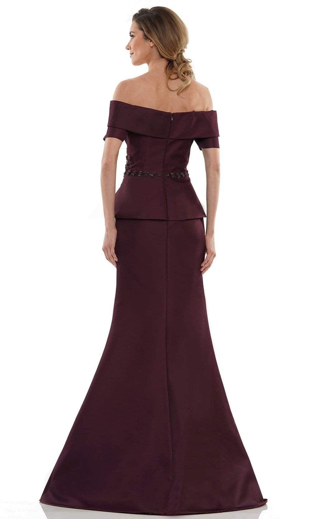 Marsoni by Colors - MV1144 Peplum Trumpet Evening Dress Mother of the Bride Dresses