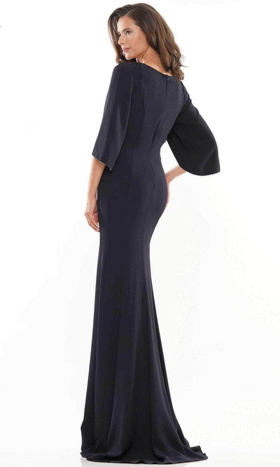 Marsoni by Colors MV1159 - V-Neck Split Sleeve Evening Gown Special Occasion Dress
