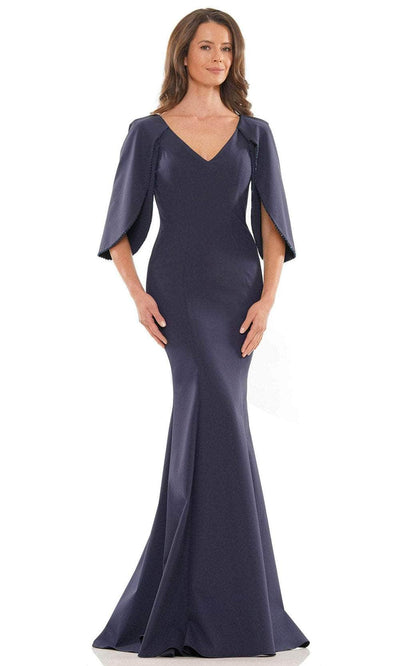 Marsoni by Colors MV1159 - V-Neck Split Sleeve Evening Gown Special Occasion Dress