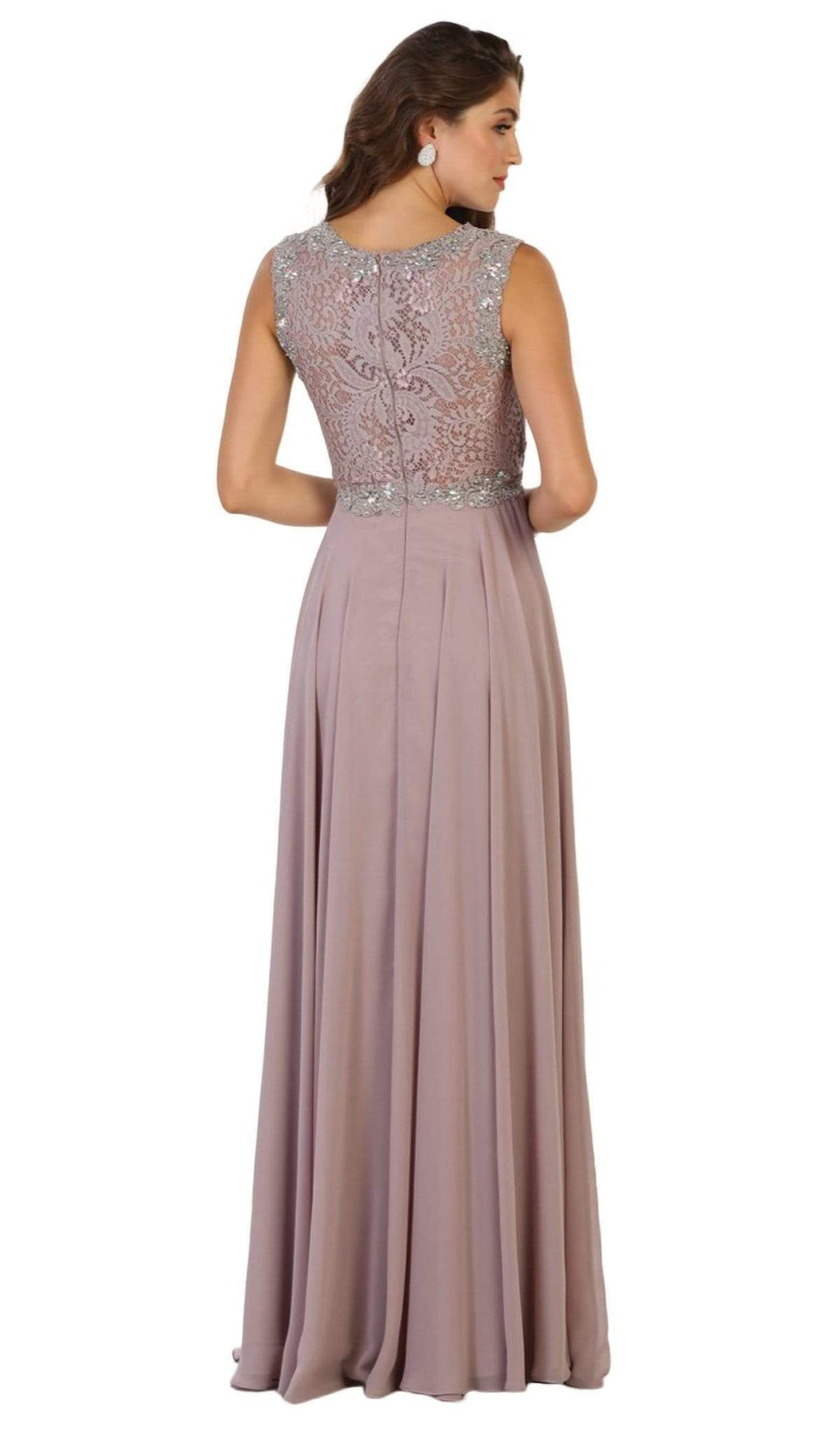 May Queen - Embellished Lace Pleated Prom Dress Bridesmaid Dresses