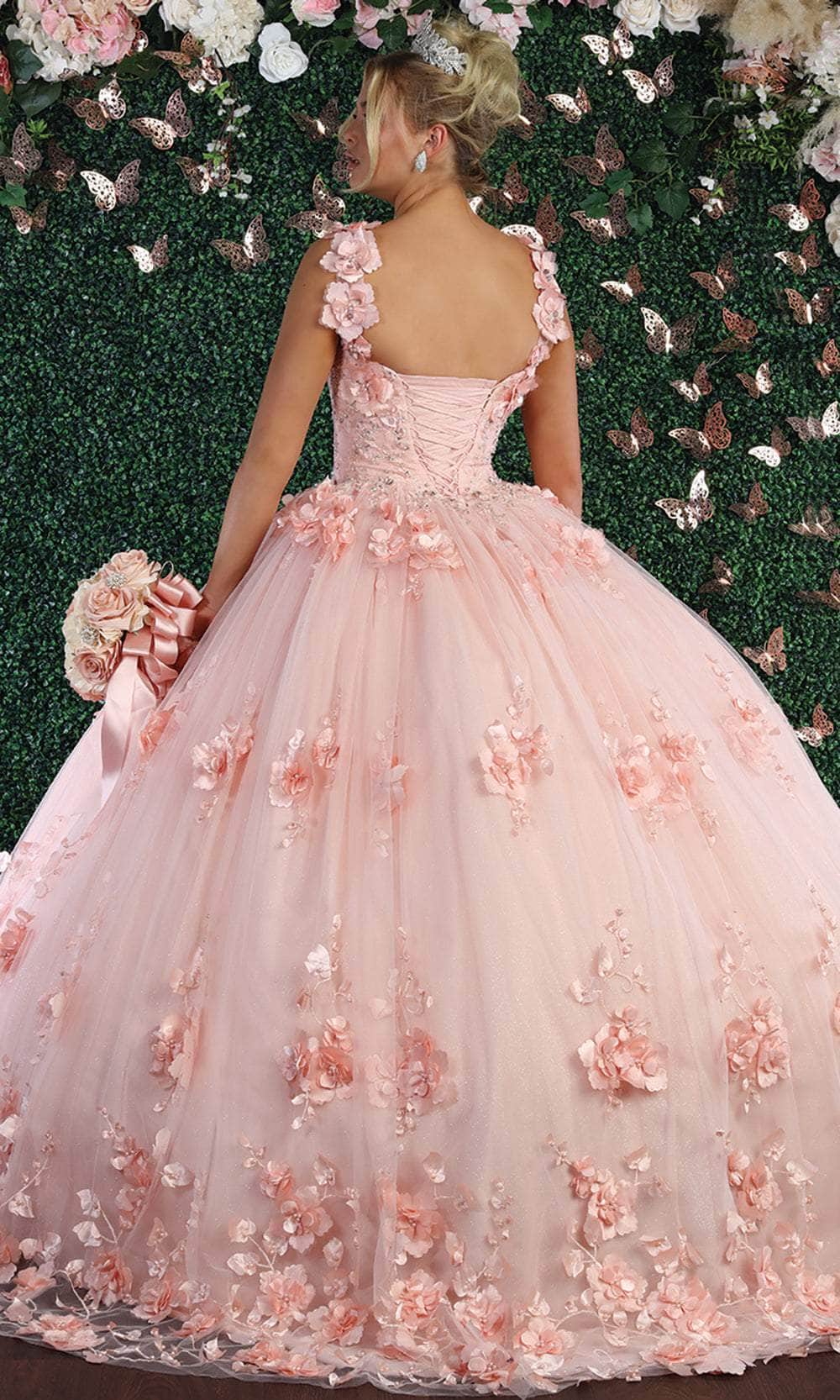 May Queen LK157 - Floral Sleeveless Formal Ballgown Special Occasion Dress