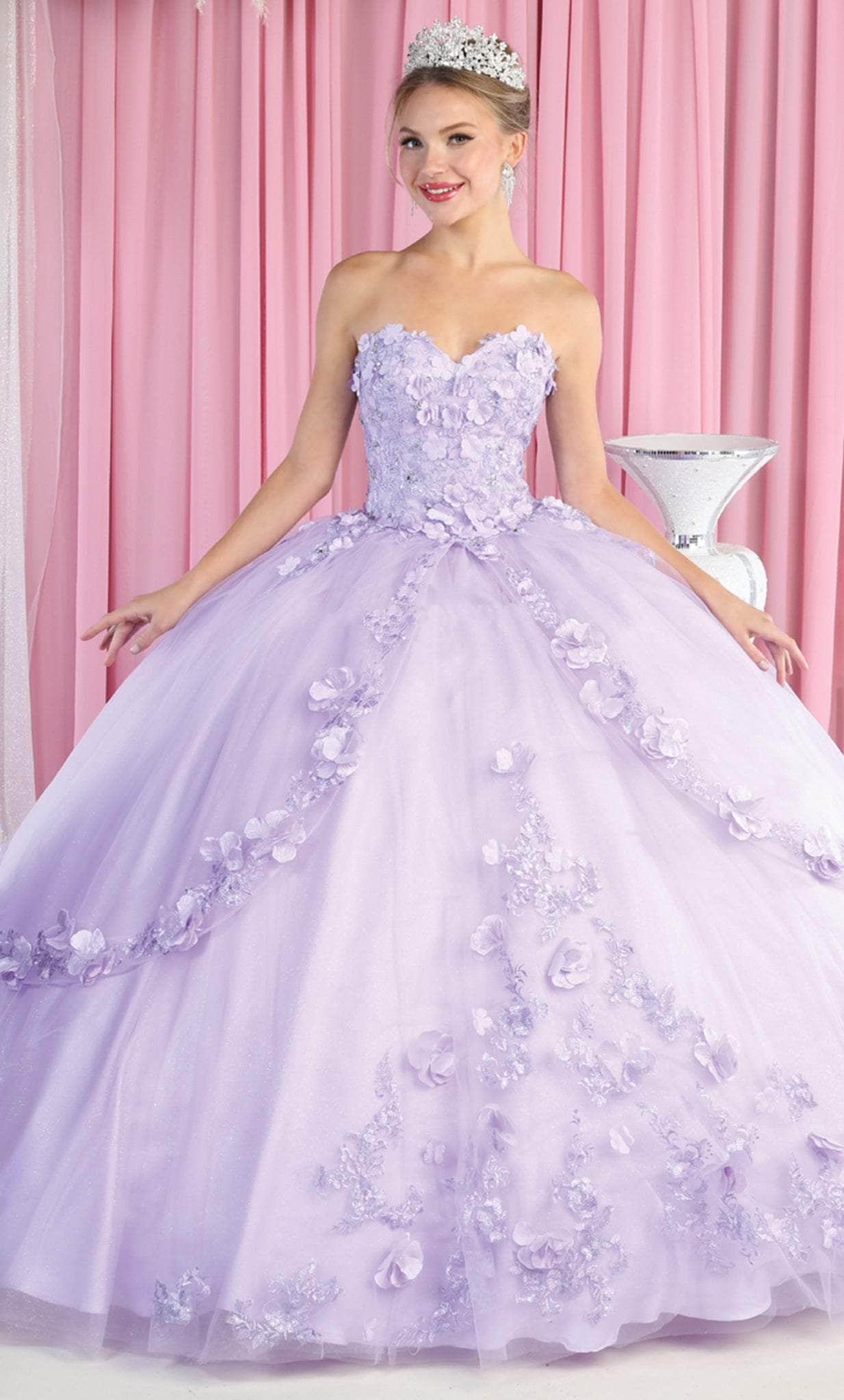 May Queen LK177 - Sweetheart Quinceanera Ballgown Ball Gowns 4 / Lilac