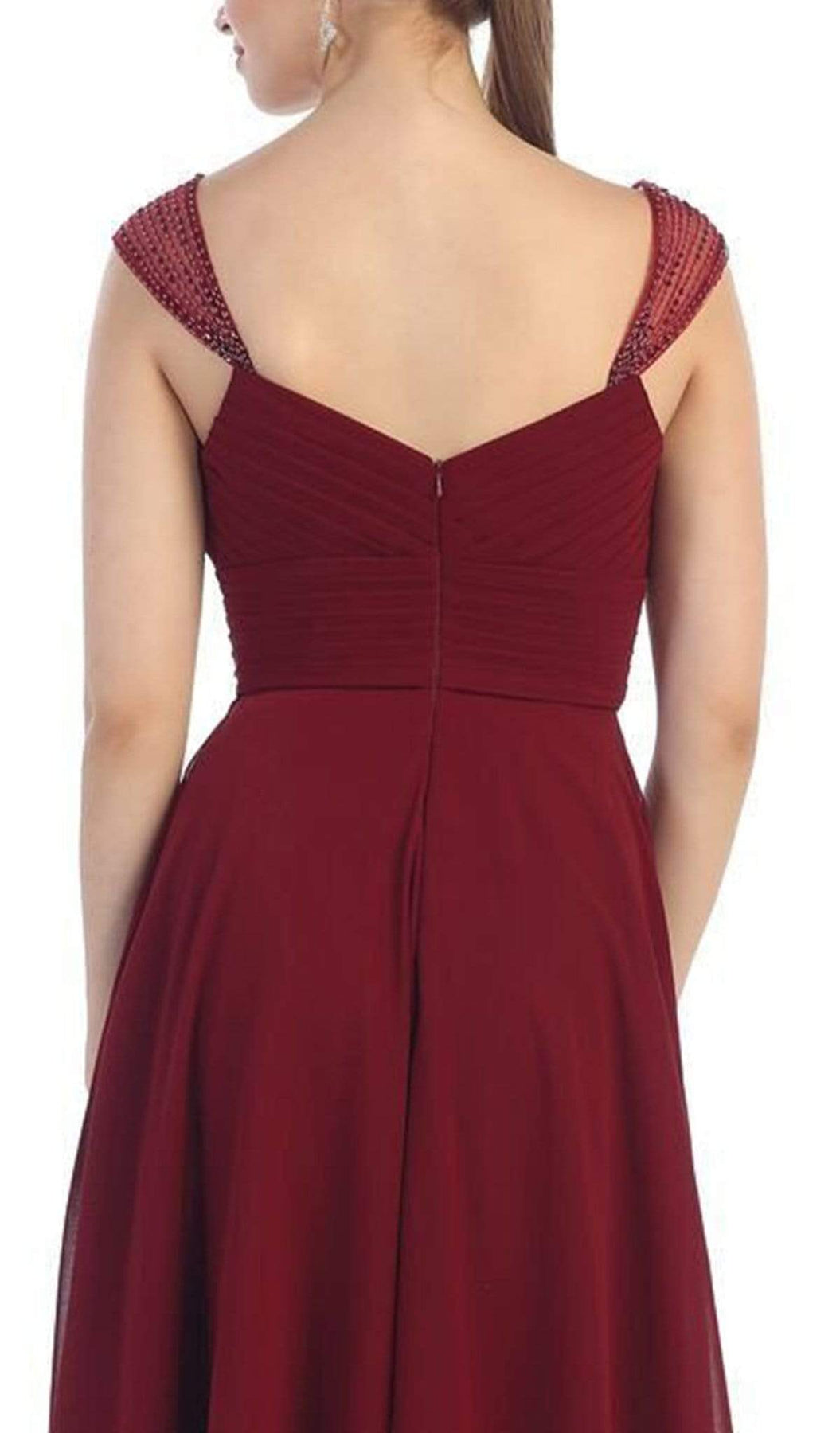 May Queen - MQ1275B Pleated Sweetheart A-line Evening Dress Bridesmaid Dresses