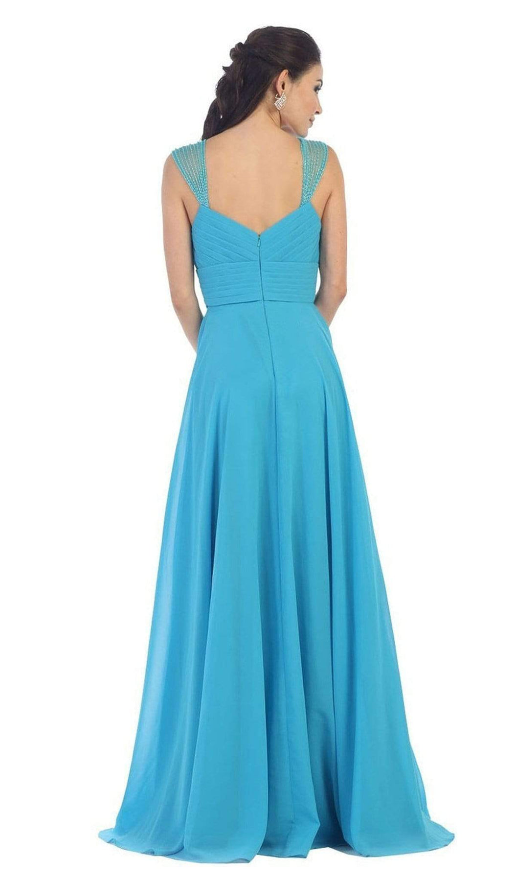 May Queen - MQ1275B Pleated Sweetheart A-line Evening Dress Bridesmaid Dresses