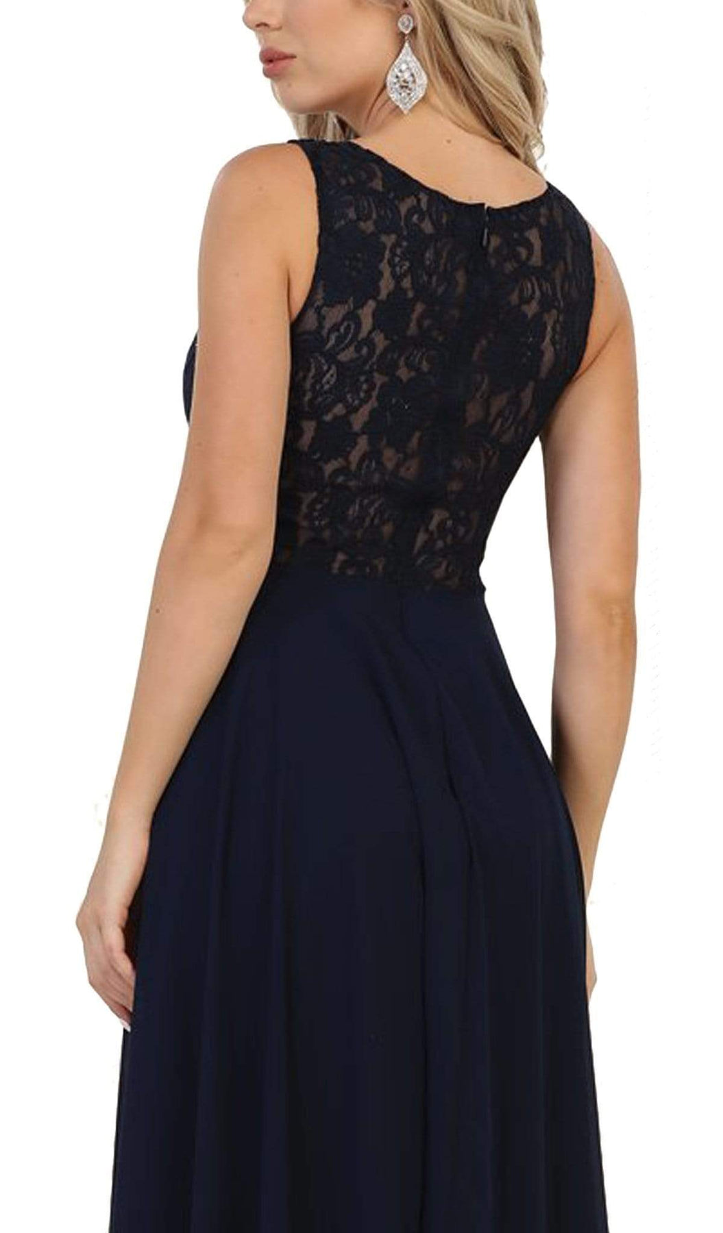 May Queen - MQ1539 Beaded Lace Scoop Prom Dress Bridesmaid Dresses