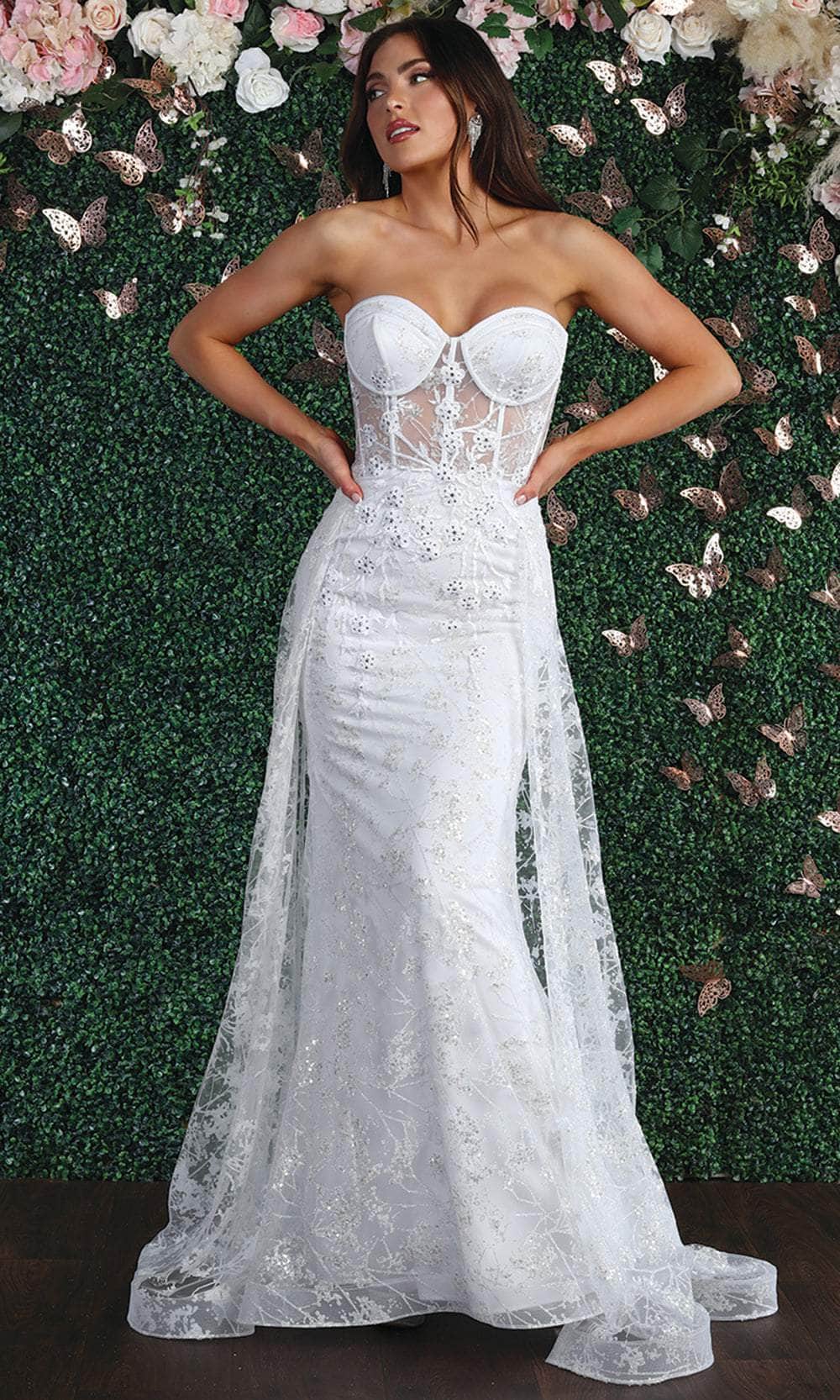May Queen MQ1837 - Strapless Corset Bodice Sheath Gown Special Occasion Dress
