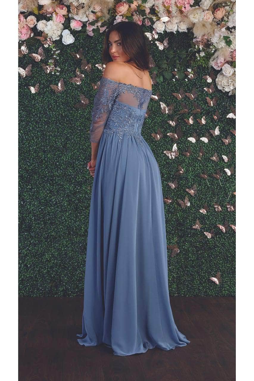 May Queen MQ1853 - Laced Off-Shoulder Dress Special Occasion Dress