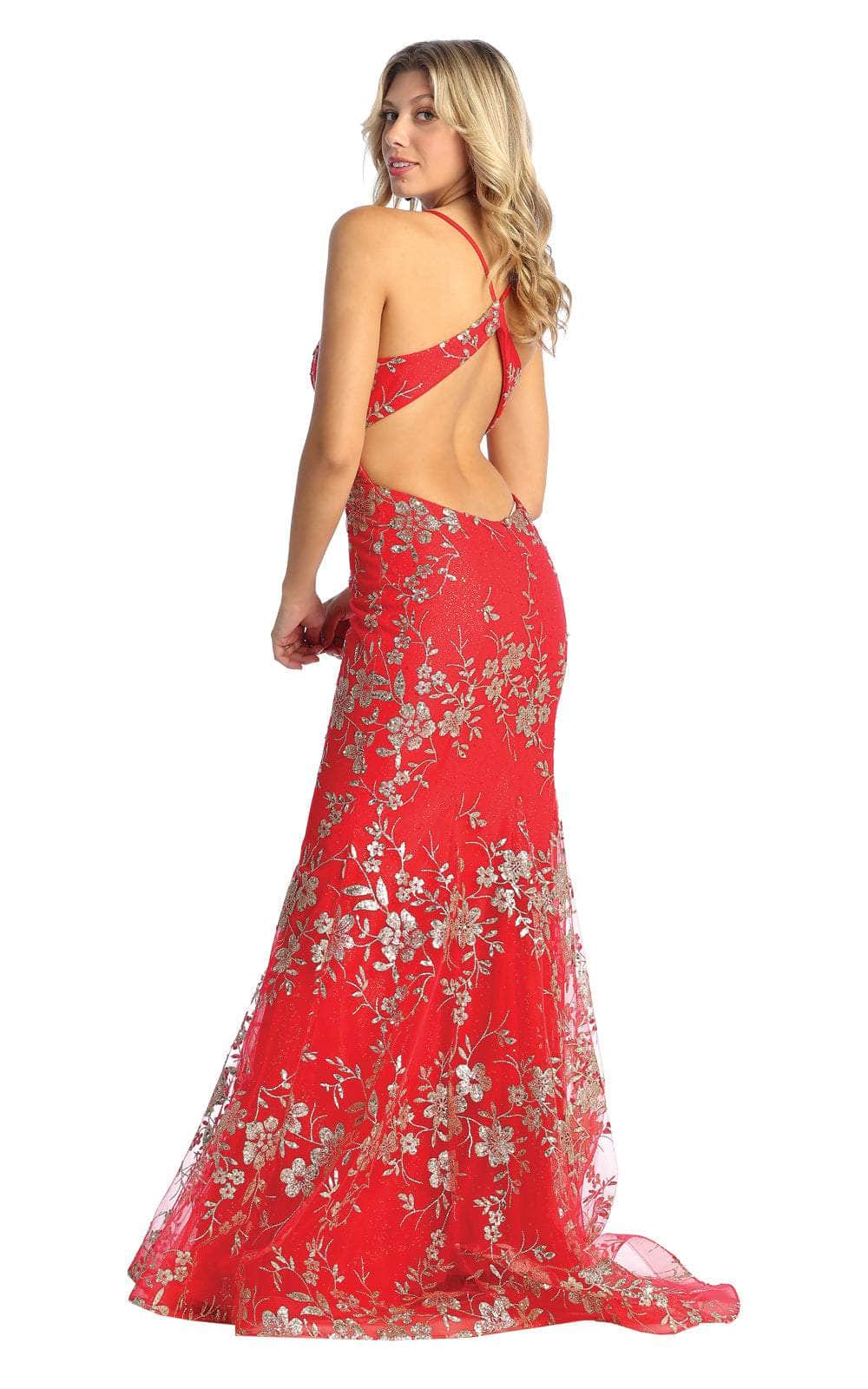 May Queen MQ1922 - Embroidered Cutout Back Dress Special Occasion Dress