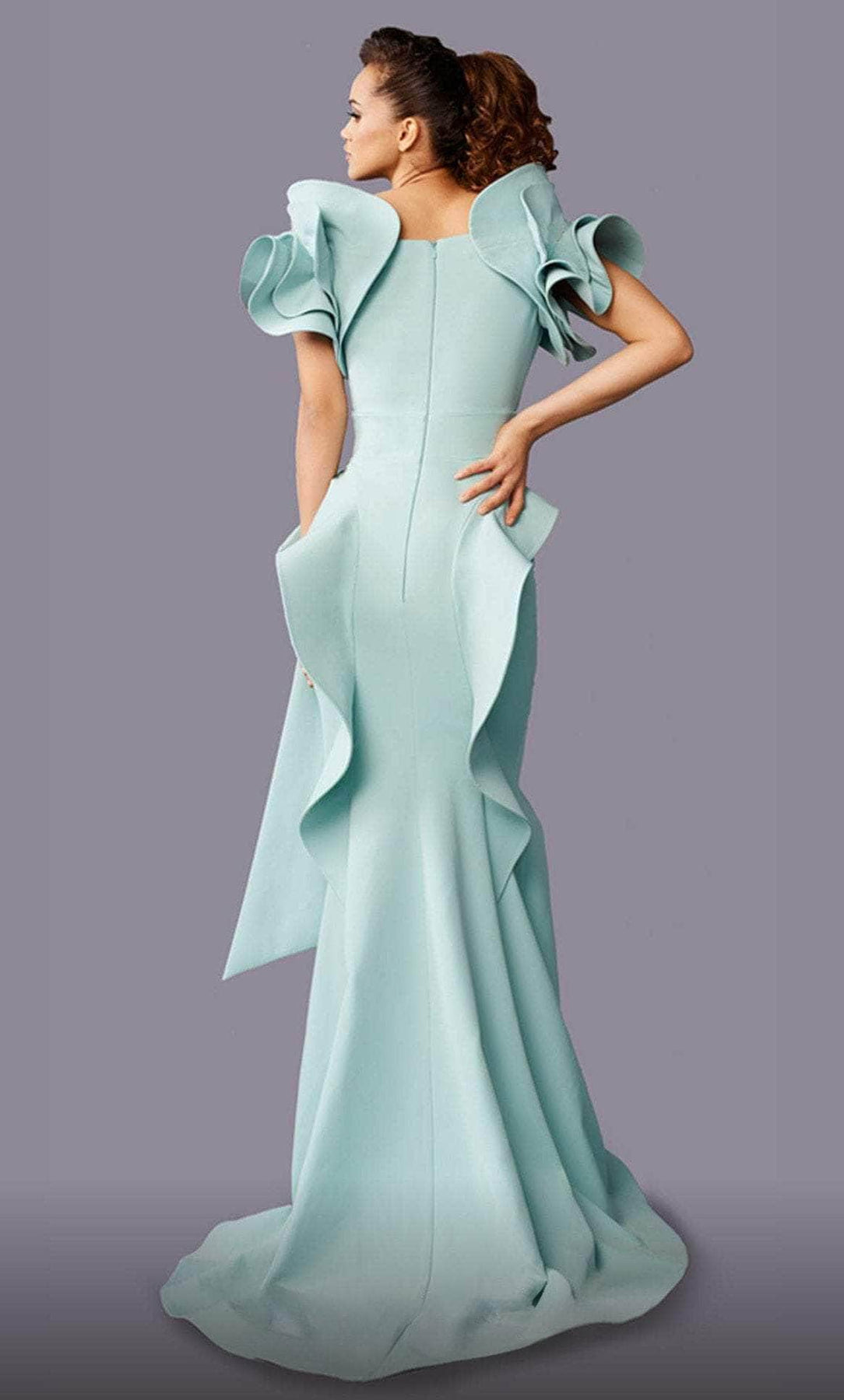 MNM Couture 2670 - Peplum Mermaid Evening Gown Evening Dresses