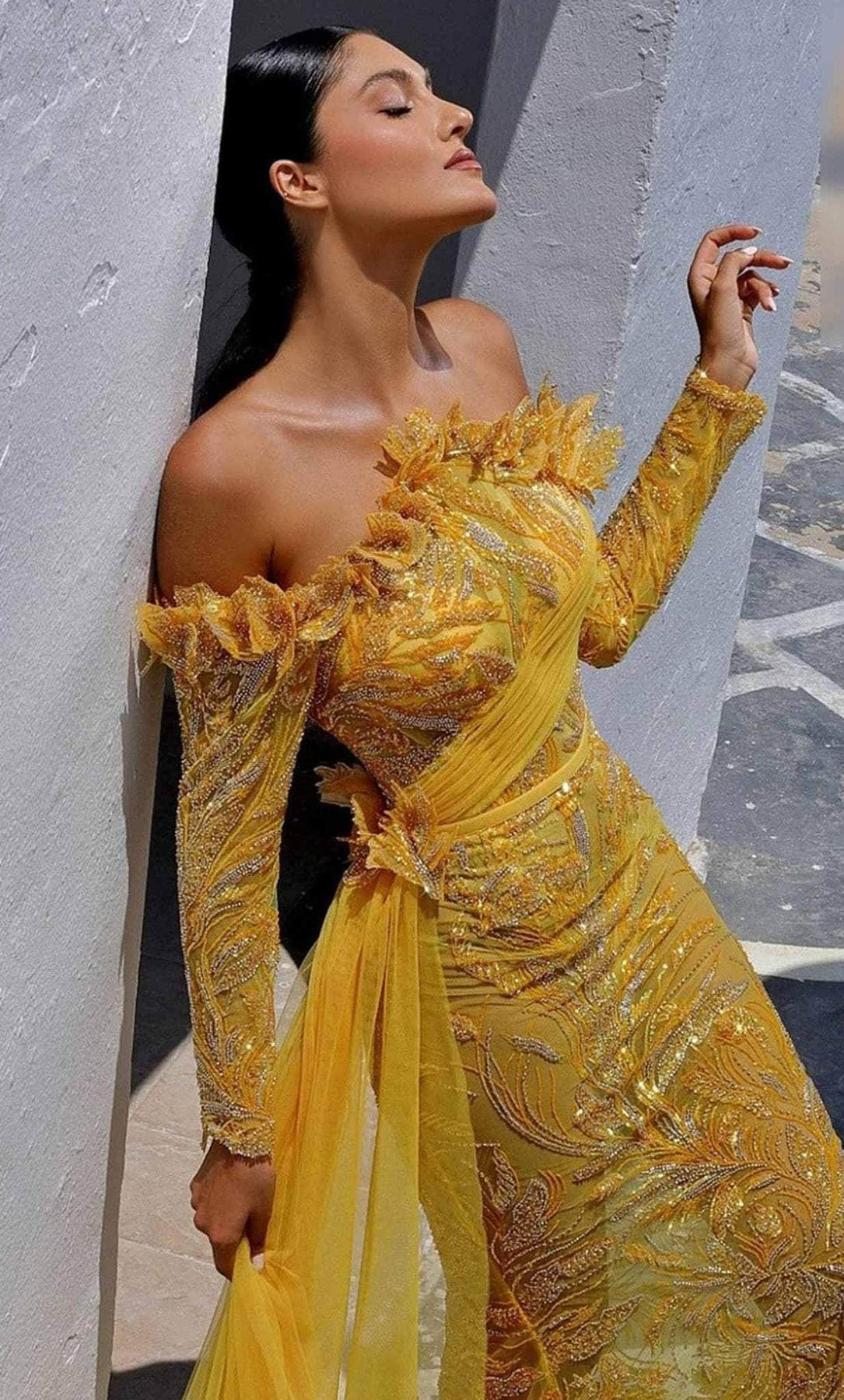 MNM COUTURE K4006 - Beaded Illusion Mermaid Evening Gown Special Occasion Dress