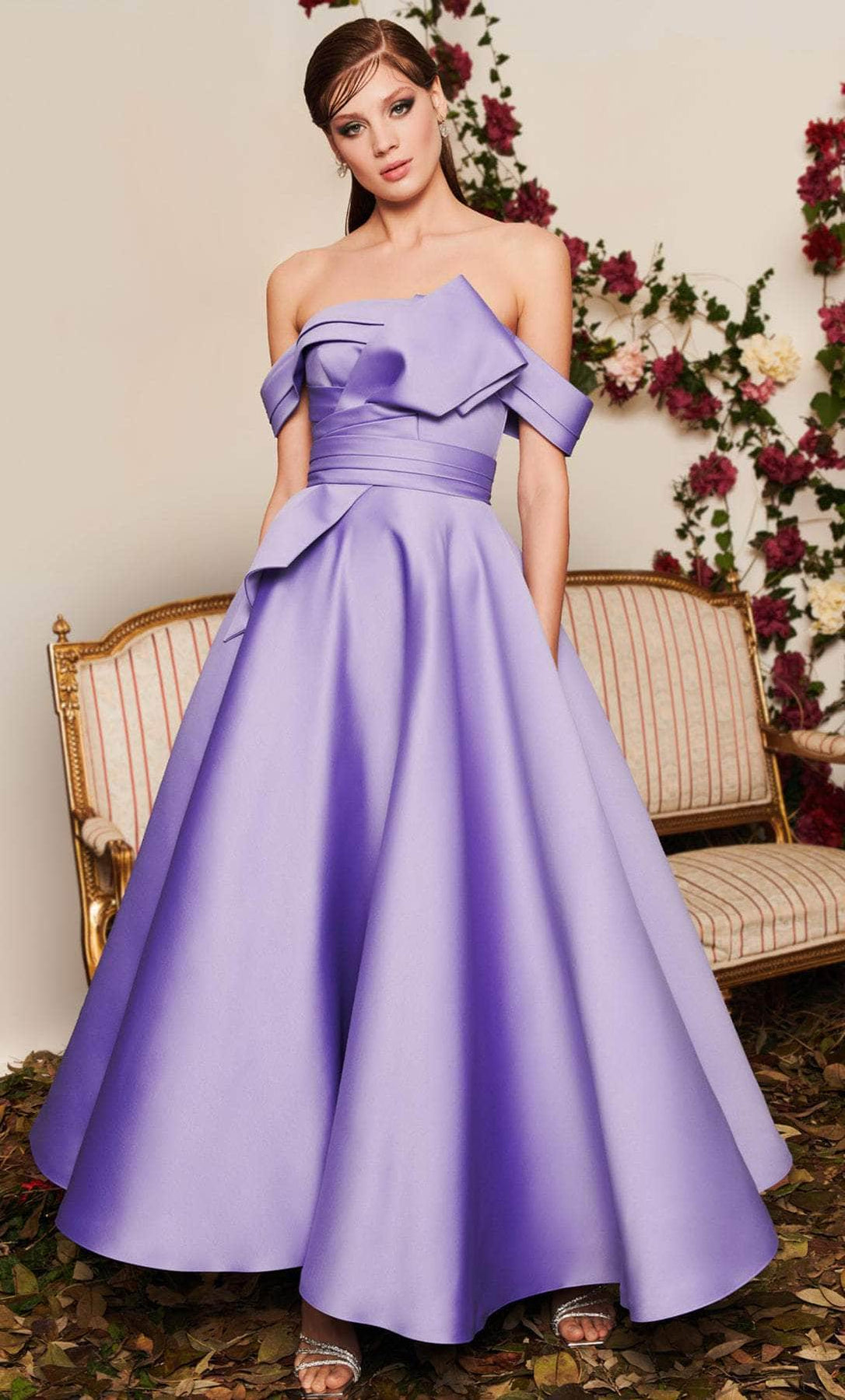 MNM COUTURE N0511 - Fall Off Strapped A-line Gown Sweet 16 Dresses
