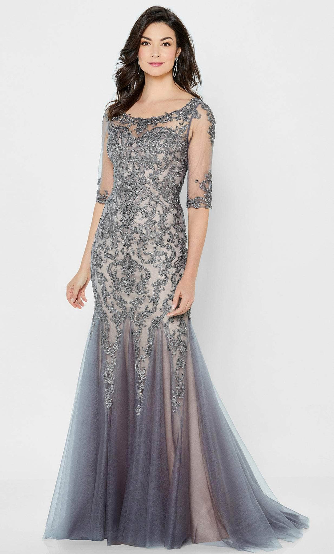 Montage by Mon Cheri 122901W - Lace Gown